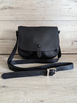 Katana Marque Deposee black Leather Crossbody Messenger Paris Bag