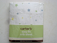 Carter's easy-fit 100 Cotton crib sheet HAPPY STARS  - NEW