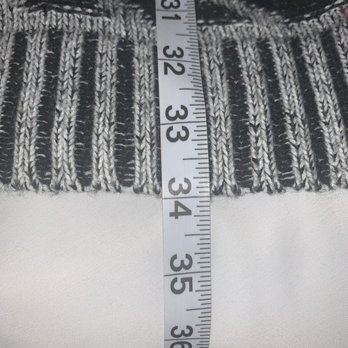 DEREK HEART Sweater Dress Long Sleeve Black/White Sz L Geometric Design #1132 - 第 3/4 張圖片