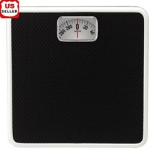 Analog Bathroom Scale 300lb Mechanical Dial Display Compact Design Non Battery