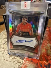 2024-25 PANINI SELECT EPL LEGEND STEVEN GERRARD SILVER AUTO LIVERPOOL