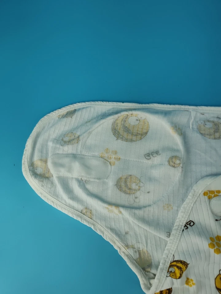 Manta para envolver bebé sin marca Bumble Bee Wrap gancho y bucle prematuro 100 % algodón Foto 3 de 4