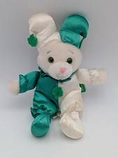 Russ Chester Jester Clown Plush 8 Inch Green White Luv Pet Stuffed Animal Toy