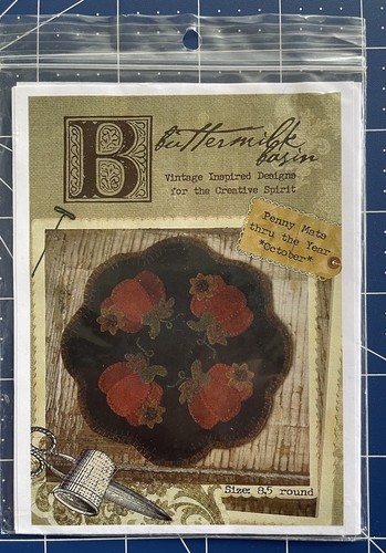 BUTTERMILK BASIN DESIGN CO. Applique Pattern PENNY MATS THRU THE YEAR October