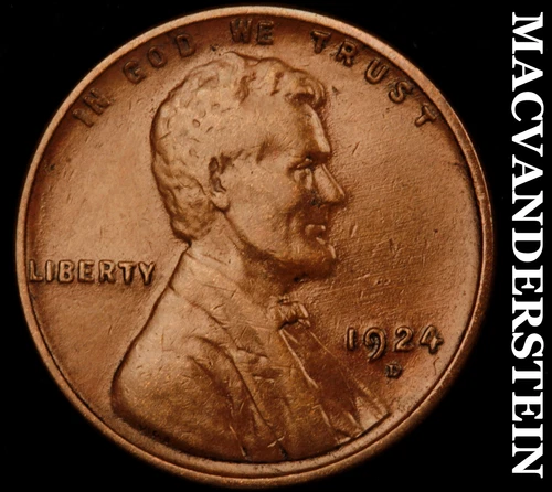 1924-D Lincoln Wheat Cent- Extra Fine- Semi Key Better Date No Reserve #J4861