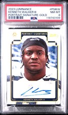 2023 PANINI LUMINANCE PORTRAIT SIGNATURES GOLD KENNETH WALKER III 5/5 PSA 8