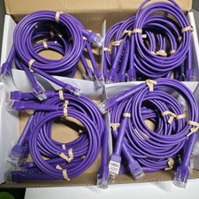 Lot of 68 CAT6A 5Ft Purple Ethernet Patch Cab...