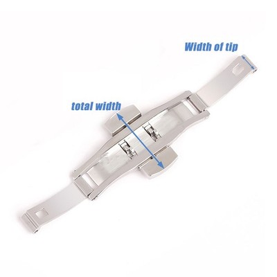 Watch Butterfly Buckle Stainless Steel Smooth Surface Universal Folding Depl SET