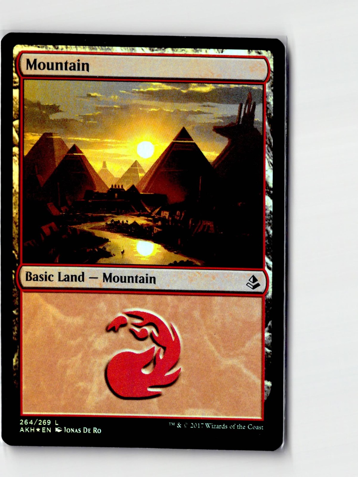 Mountain (264) 264 Land Amonkhet Magic: The Gathering Foil Lightly Played