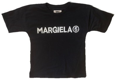 Maison Margiela MM6 Paris Spellout T Shirt Youth  14 Black Designer Luxury Posh