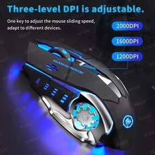 Wireless RGB Gaming Mouse Bluetooth Rechargeable for PC Laptop 2
