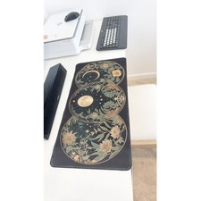 Triple Moon Phase Botanical Large Gaming Mouse Pad 23.6"x11.5" Non-Slip Desk Mat