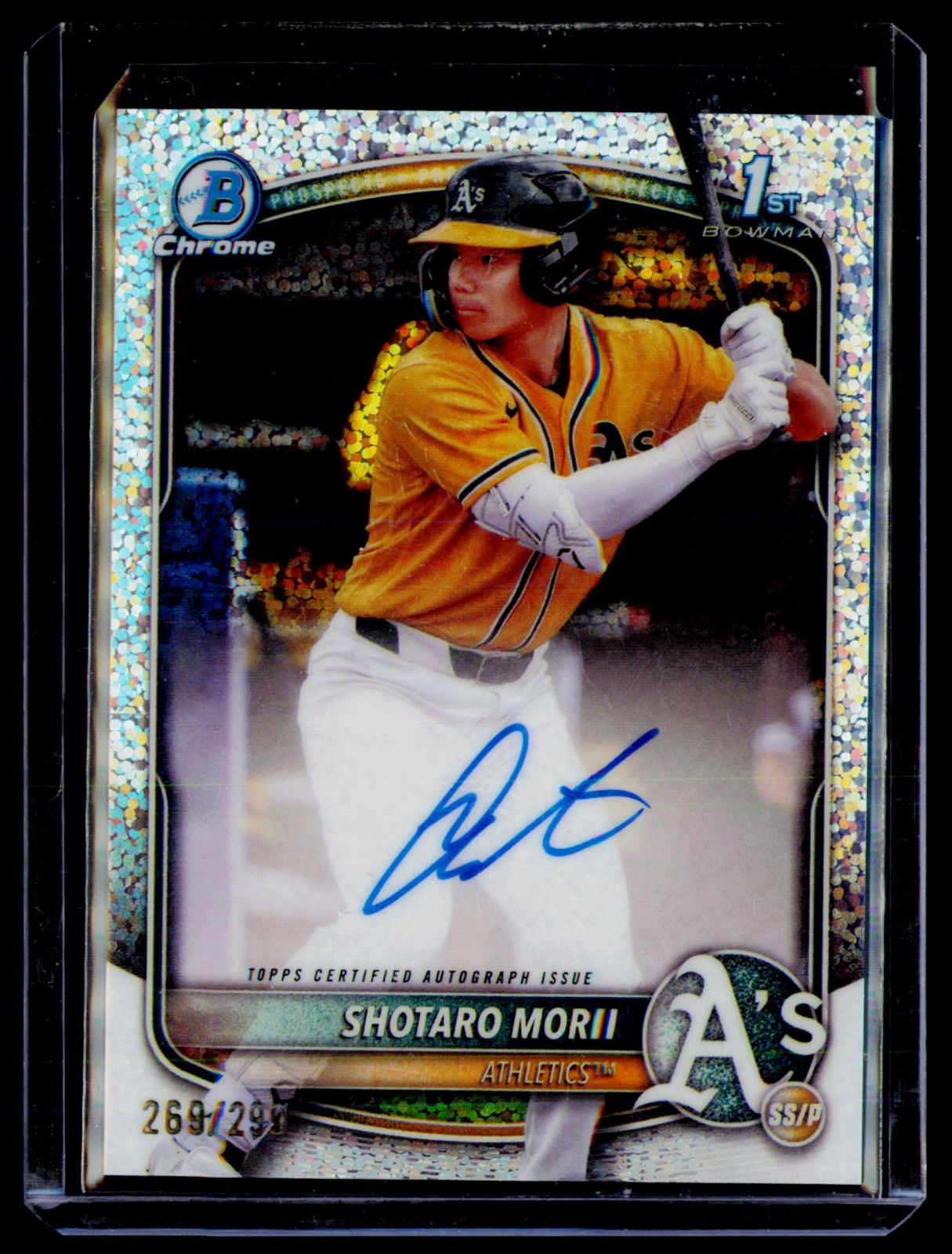 2025 Bowman Chrome #CPA-SM Shotaro Morii Prospect Autographs Speckle #/299