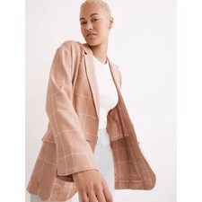 MADEWELL - Breezewoven Larsen Blazer in Windowpane Size Medium