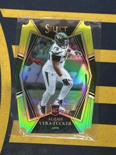 2021 Panini Select - Premier Level Alijah Vera-Tucker #186 Green & Yellow Prizm