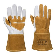 Portwest Ultra Welding Gauntlet Leather Heat Resistant Fleece Lined EN12477