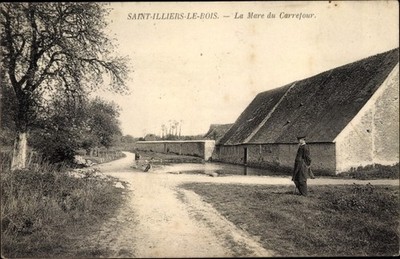 Ak Saint Illiers le Bois Yvelines, La Mare du Carrefour - 2613338