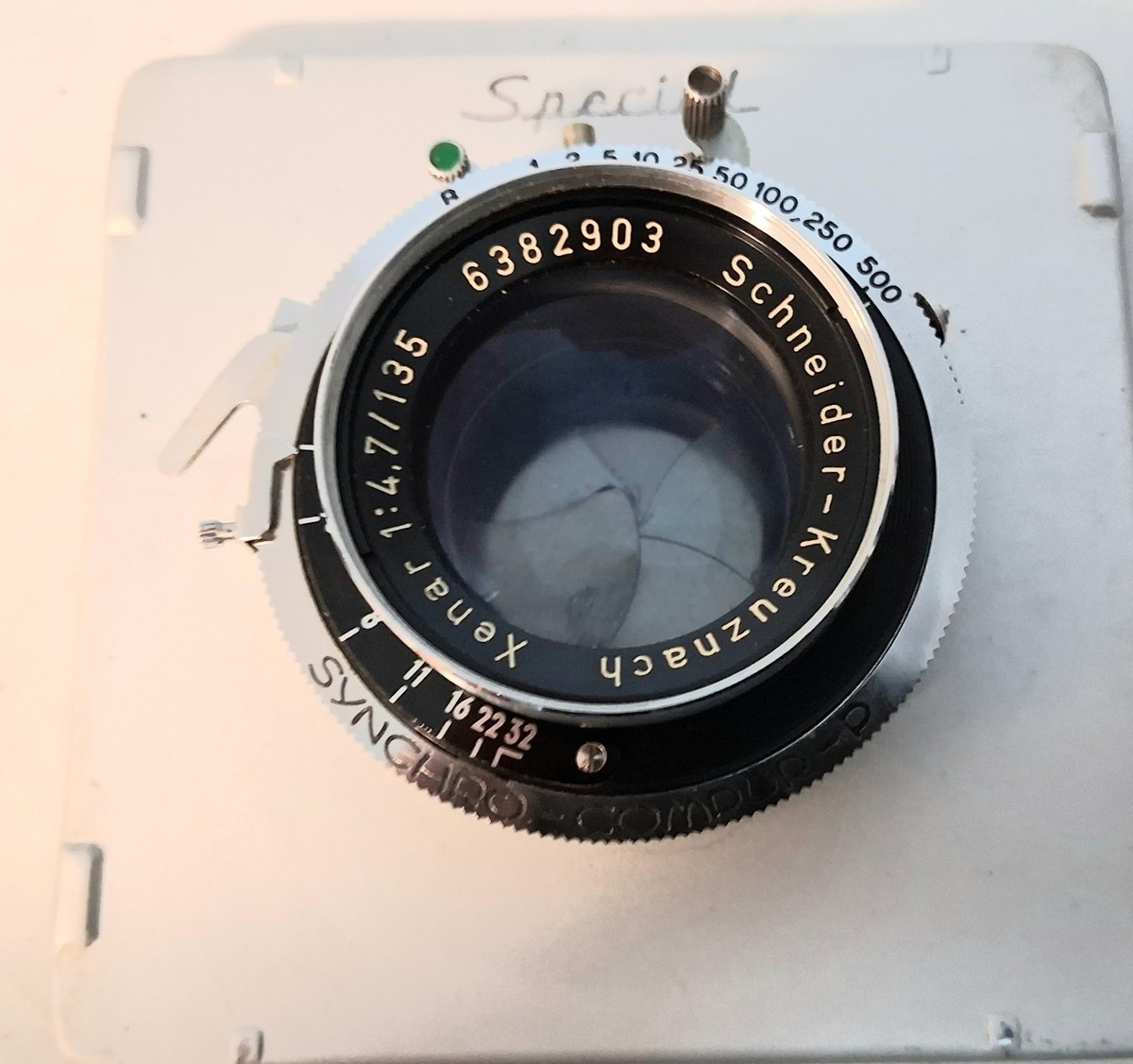 4x5 Schneider Kreuznach Xenar 135mm F4.7 Lens /Compur D Shutter