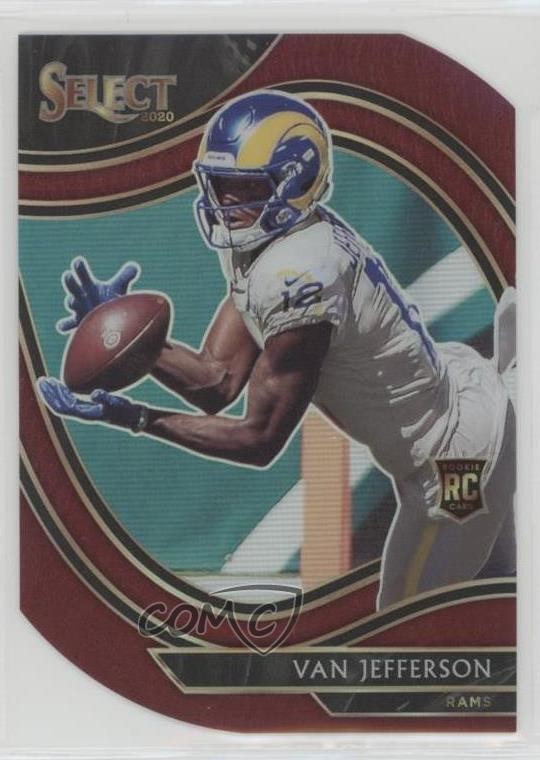 2020 Panini Select Field Level Maroon Prizm Die-Cut Van Jefferson #371 2l4