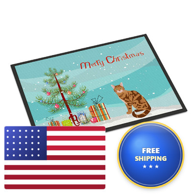 Caroline'S Treasures Carolines Treasures Ck4747Mat Bengal Cat Merry Christmas