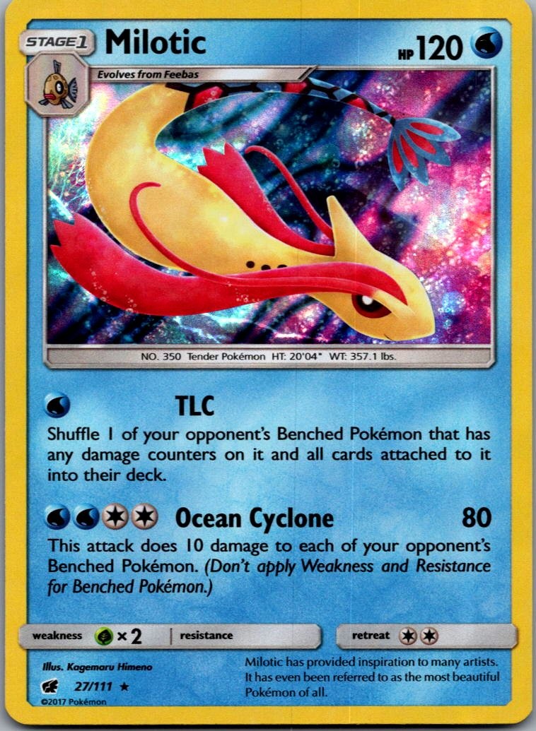 Milotic 27/111 Holo Rare Crimson Invasion Pokemon Near Mint
