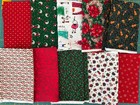 New ListingLot Of 10 Cotton and Cotton Blend - Mostly Cranston Fabric - Christmas Theme