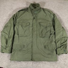 Vintage 60s M-65 Field Jacket OG-107 Vietnam Era Army Coat Mens Medium Short