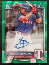 2025 Bowman Chrome Prospect Jesus Lopez #CPA-JLO Green Lava Refractor Auto /99