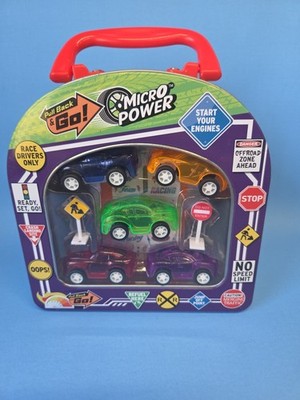 Micro Power Pull Back & Go Car Set - 5 Cars