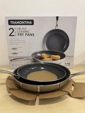 Tramontina Ceramic Non-stick Stainless Steel Fry Pan Set, 2 Piece