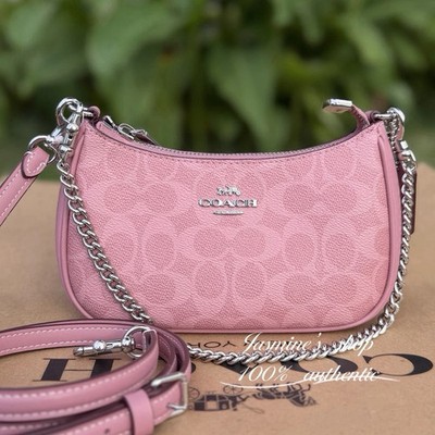 NWT coach Teri Mini Crossbody Bag In Signature Canvas cw323 | eBay
