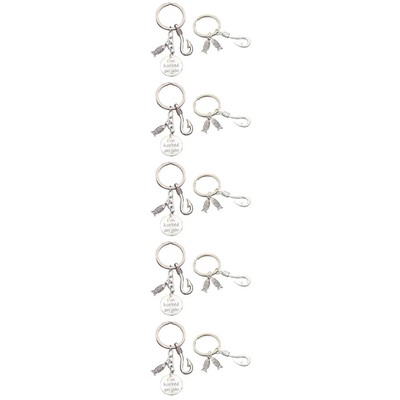  5 Pieces Schlüsselbund Anhänger Schlüsselanhänger Herren Fischen