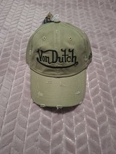 von dutch trucker hats Stone-colored cap with black lettering Y2K UNISEX