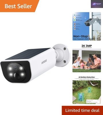 PIR-Erkennung Solar Kamera - 2K HD Outdoor Sicherheit mit Cloud Speicheroptionen