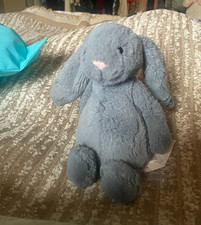 Ultra rare and retired small bashful dusky blue Jellycat