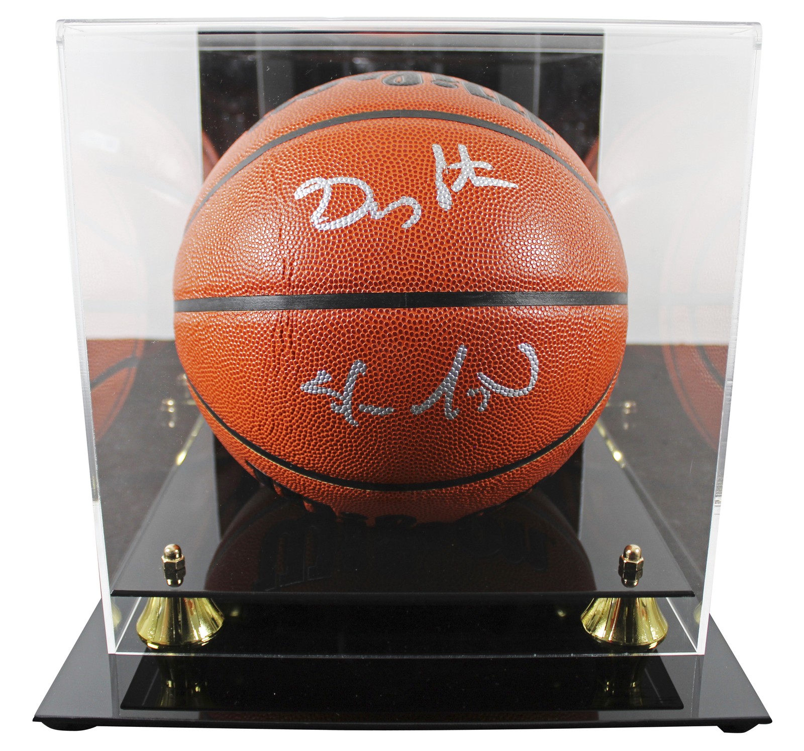 Gary Payton & Shawn Kemp Autographed Signed Seattle Supersonics Sonics Authentic Wilson Basketball w/ case BAS W 