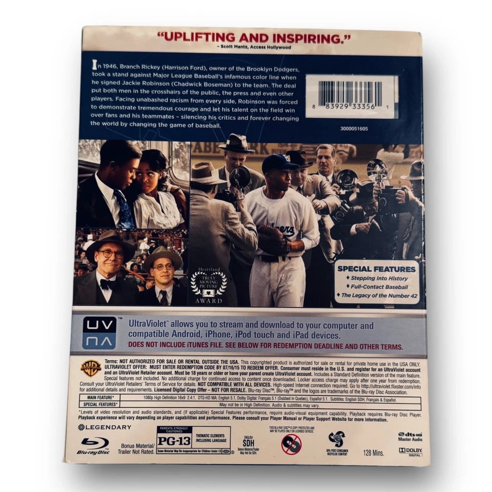 42 Blu-ray + DVD The Jackie Robinson Story - Image 2 of 4