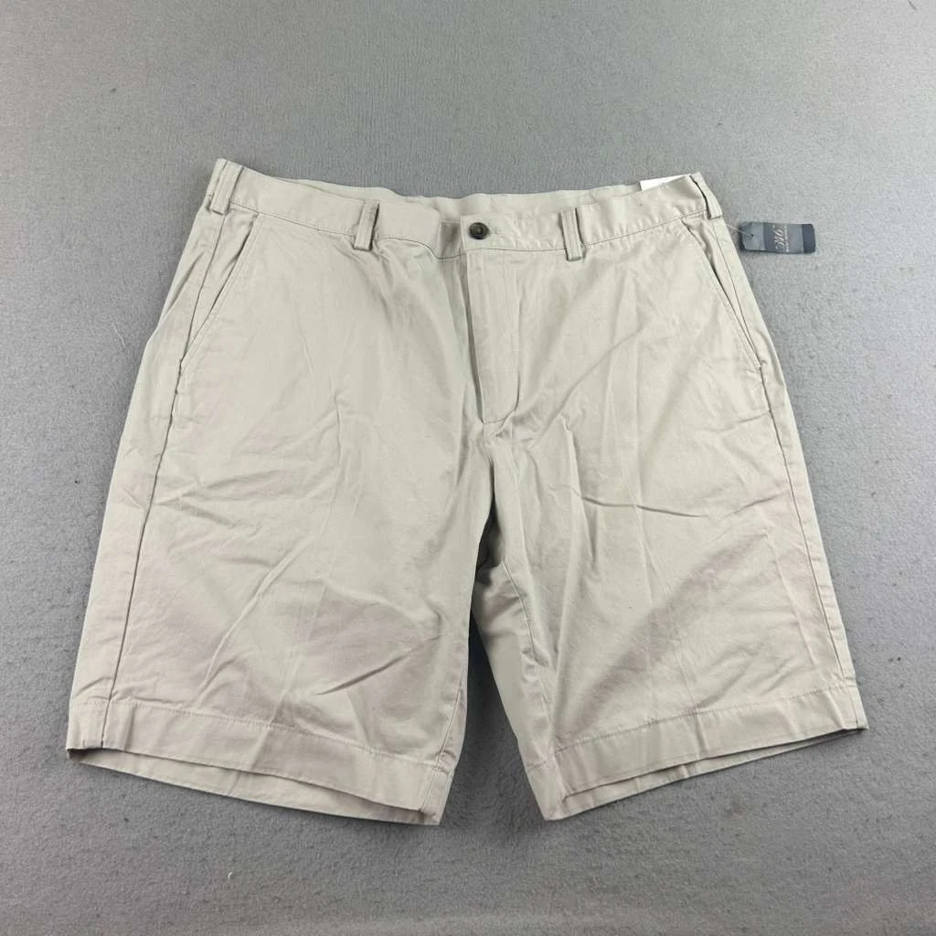 Brooks Brothers Shorts Mens 40 Ivory Cotton Flat Front Chino Short NWT