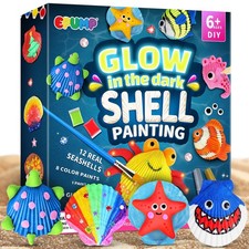 Sea Shell Painting Kit for Kids - Glow in the Dark Beach Toys and Summer Craf...
