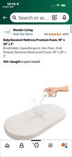Baby Bassinet Mattress, Breathable, Hypoallergenic, Premium Foam, Non-, Oval ...