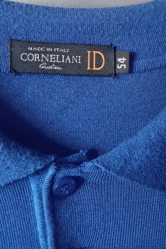 Corneliani ID Made In Italy , Size 54, Silk Mix, Blue, Short Sleeve, Polo Jumper - Picture 5 of 11