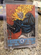2026 Topps Marvel Finest Fantastic Four 65th GHOST RIDER Sketch Card 1/1 L01