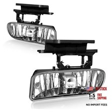 Fog Lights Fit for 1500 2500/2001 2002 1999-2002 Chevy Silverado Halogen Bulbs