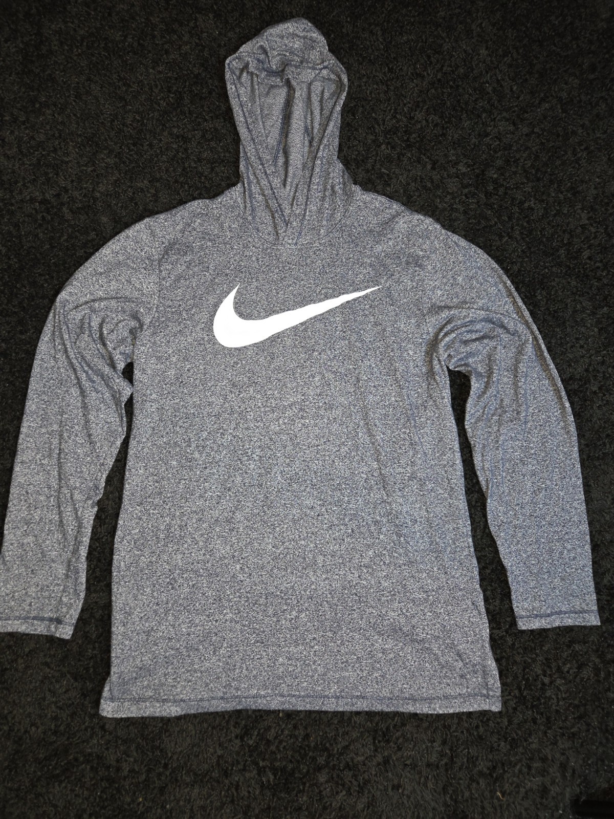 Nike Gray Logo Pullover Hoodie Men's Long Sleeve Size L