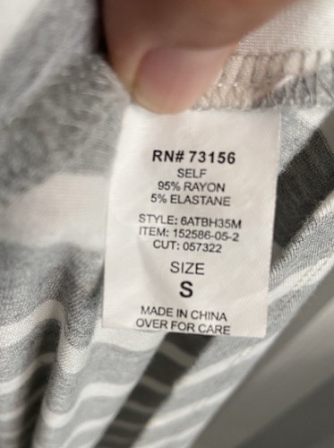 Athleta Gray and White Striped Knit Maxi Dress Size Small Sleeveless - Picture 5 of 6