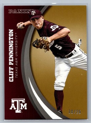 Cliff Pennington 2015 Panini Texas A&M Aggies Gold /25 #45