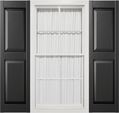 00021435002 Standard Size Williamsburg Double Panel Vinyl Shutters, W/Installati