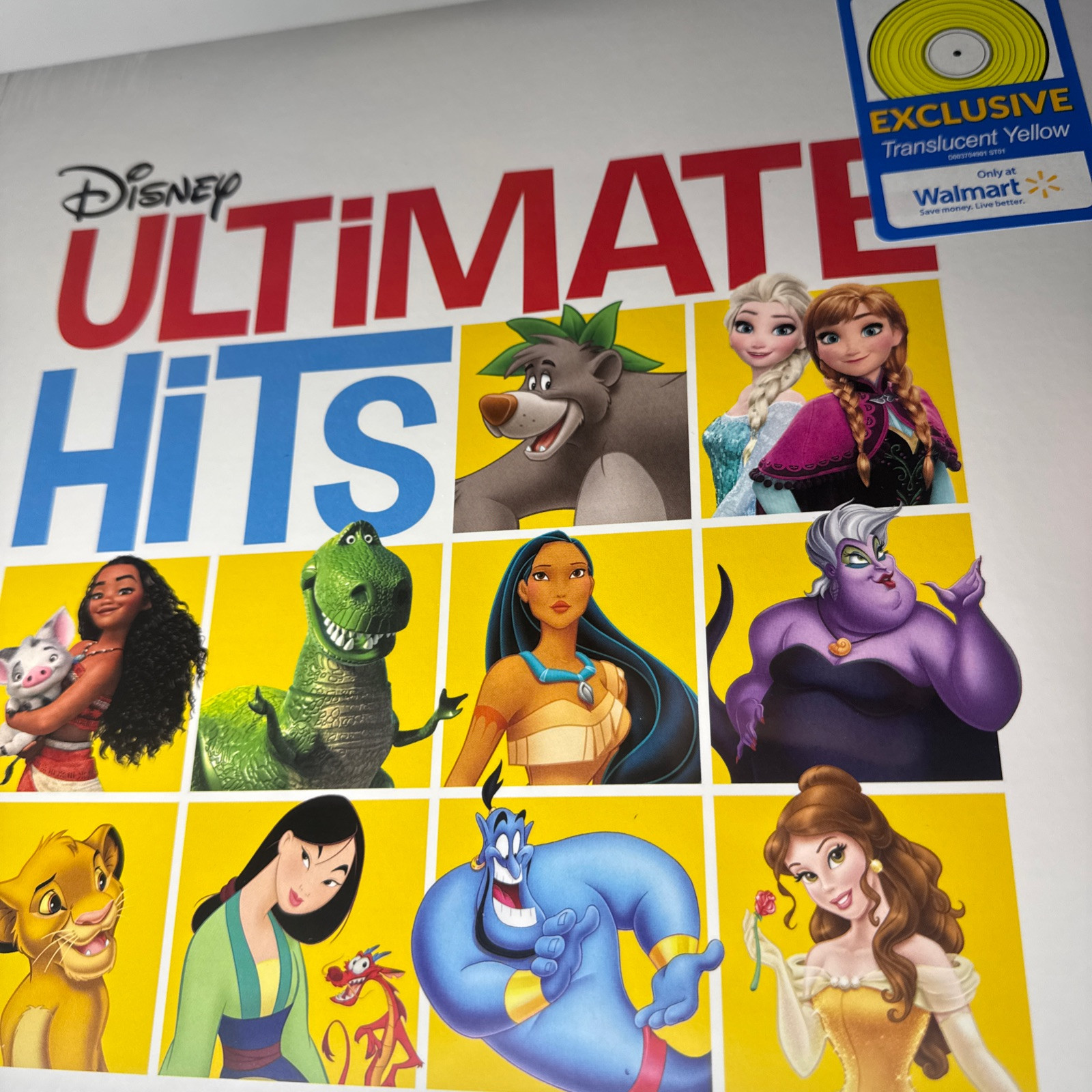 Disney Ultimate Hits [WALMART Exclusive Translucent Yellow Vinyl, LP]