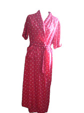 Original Vintage Morgenmantel Sommer-Morgenrock Kurzarm Einzelanfertigung 38/40