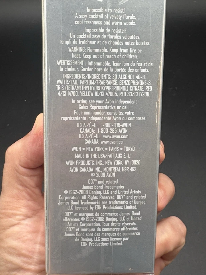 Avon Bond Girl 007 eau de parfum spray 50ml 1.7 fl oz Brand New Sealed - Image 3 of 3